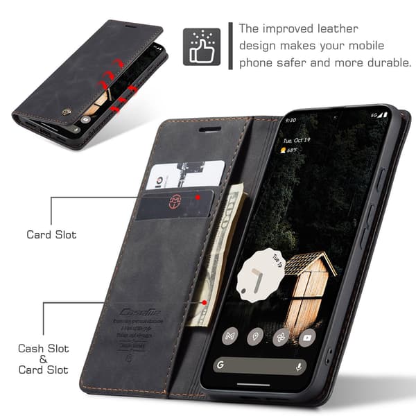 CASEME Til Google Pixel 10A Etui Stativ Telefon Cover Black