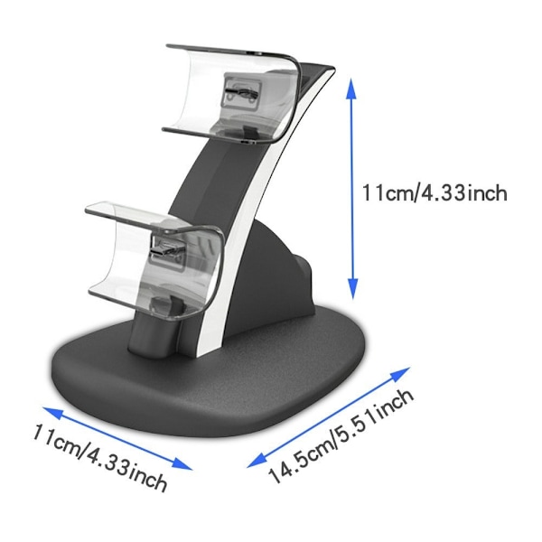 Ladestasjon & Oppbevaringsstativ for Sony PlayStation 5 Kontrollere Black