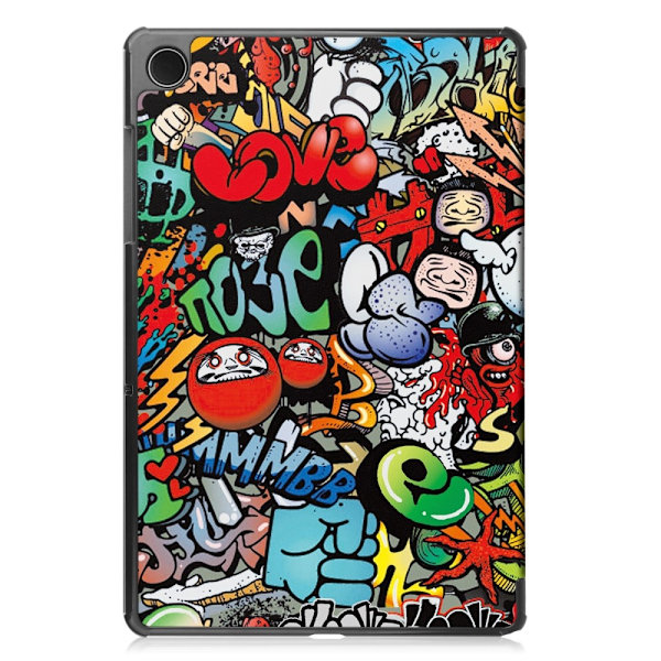 Tri-fold Stativveske for Samsung Galaxy Tab A9+ 11\" - Grafitti Multicolor