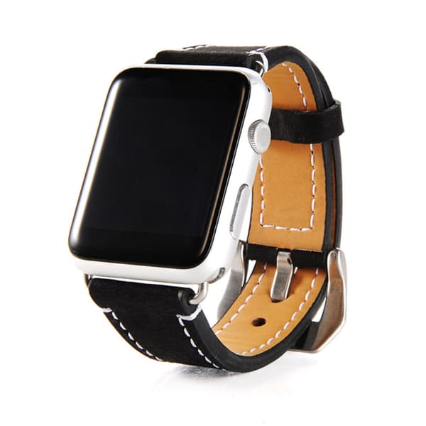 Matt stropp til Apple Watch 3/2/1 42mm - Svart Black