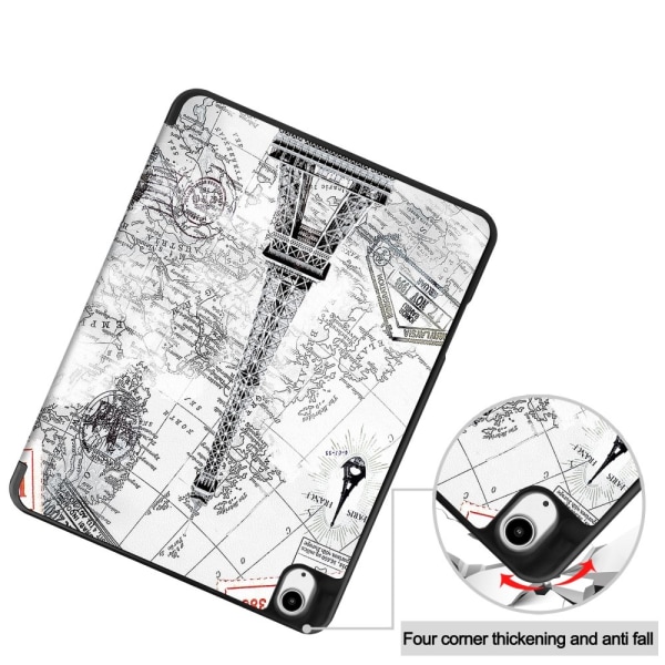 Til iPad Air 13 (2024) Etui Tre-fold Stativ Tablet Cover med Pen Holder - Tower Multicolor