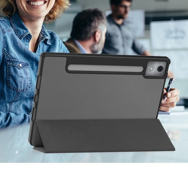 Lenovo Idea Tab Pro Case Tri-Fold jalustan suojus kynätelineellä - Harmaa Grey