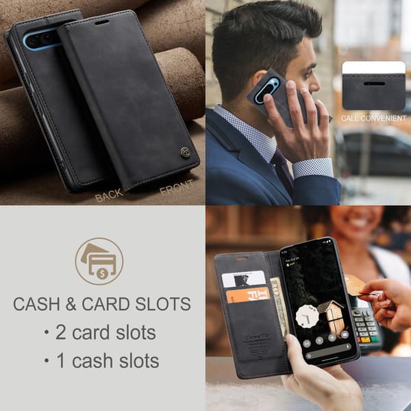 CASEME For Google Pixel 10 Pro XL Etui med Stativ Black