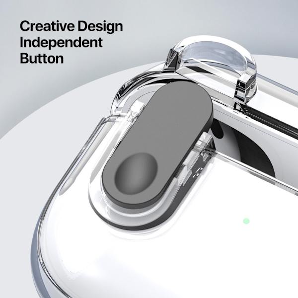 AirPods 4 -kotelolle DUX DUCIS PC+TPU Bluetooth-kotelo / kuori koukulla - Läpinäkyvä Transparent