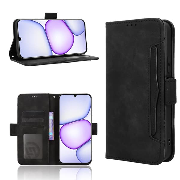 Phone Wallet Case for Realme C100 5G / C83 5G Black