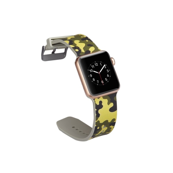 Silicone Watchband for Apple Watch 4 44mm, Series 3 / 2 / 1 42mm - Army Green Ca Multicolor
