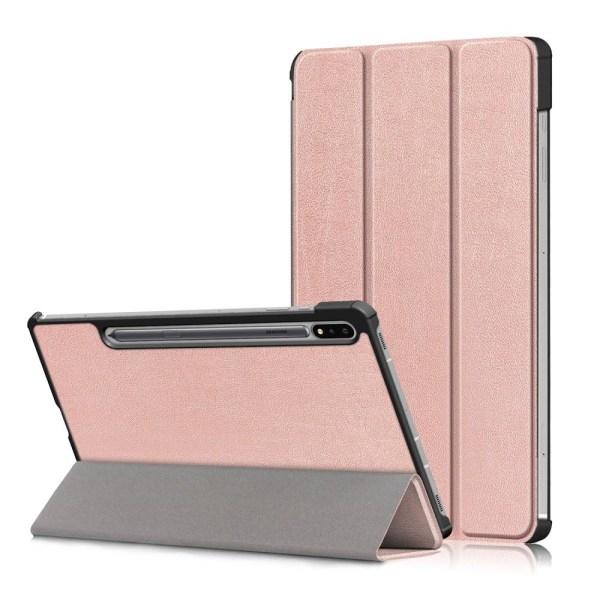Tri-fold Stand Smart Case for Samsung Galaxy Tab S7 / S8 Gold