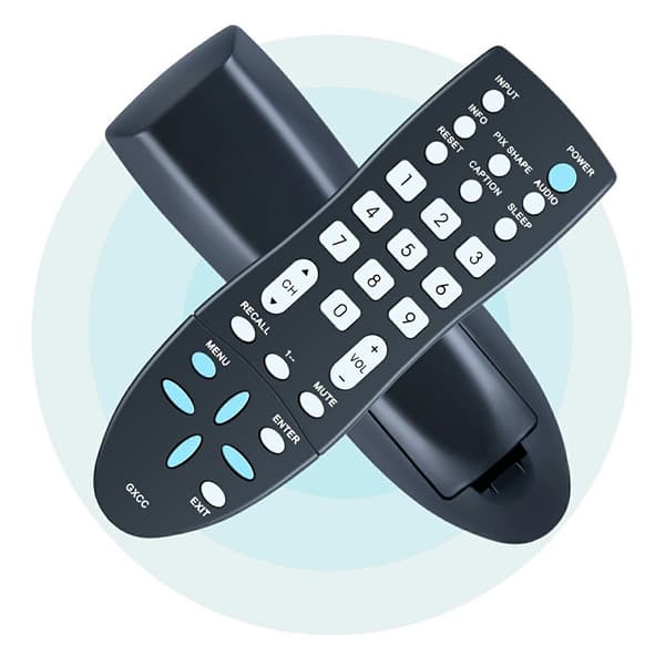 Fjernkontroll utskiftning for GXCC for Sanyo TV Black