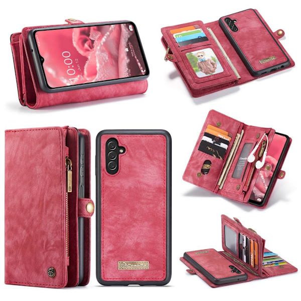 CASEME Samsung Galaxy A13 5G/A04s 4G 2-in-1 Irrotettava - Punainen Red