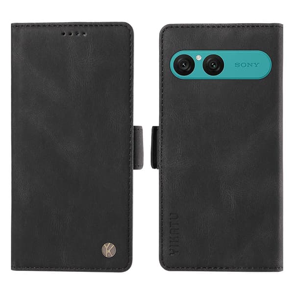 YIKATU Phone Wallet Case For Sony Xperia 10 VII Black