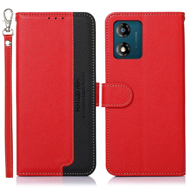 KHAZNEH Motorola Moto E13 4G Plånboksfodral - Röd/Svart Röd