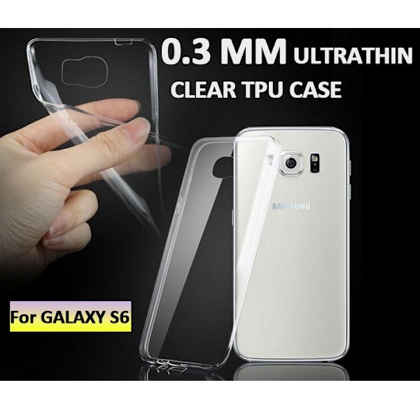 Samsung Galaxy S6 EDGE Slimmat TPU skal TRANSPARANT Transparent