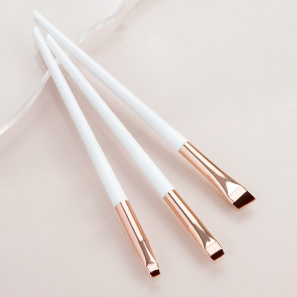 3kpl meikkisiveltimiä Eyeshadow Eyeliner Eyebrow Makeup - Valkoinen + kulta Gold