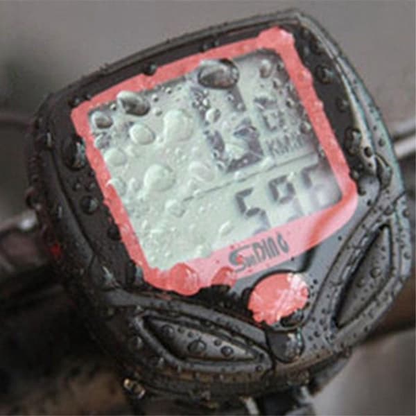 Sykkelcomputer Odometer med 14 Funksjoner Vanntett LCD Sykkelhastighetsmåler Black