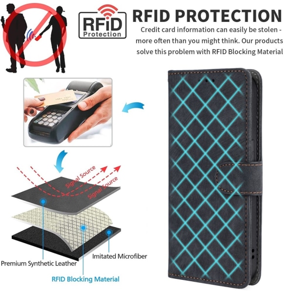 Til Motorola Edge 30 Fusion 5G Wallet Case Kortholder Case Black