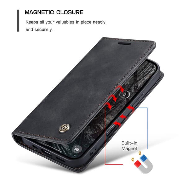CASEME Retro lompakkokotelo iPhone Air Black