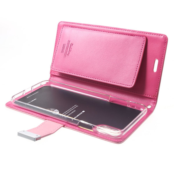 Mercury GOOSPERY Rich Diary til iPhone XS Max - Rosa Pink