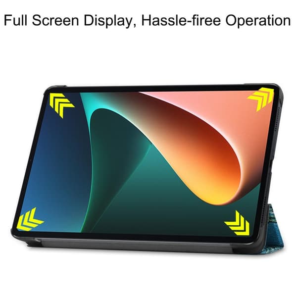 Xiaomi Pad 5 Stativ Slim Fit Deksel Sleep / Wake - Plommeblomst Green