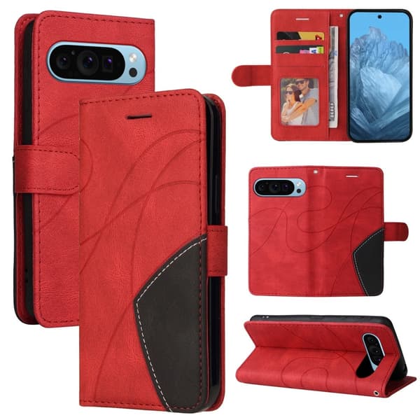 Til Google Pixel 9 / 9 Pro KT - serie - 1 dobbeltfarve etui Red