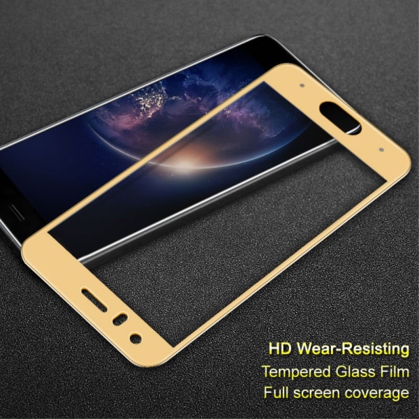 IMAK Fulddækning Hærdet Glas Huawei Honor 9 - Guld Transparent