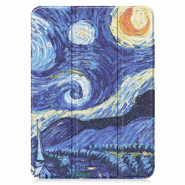 Apple iPad 10.9 2022 Slim fit tri-fold fodral - Painting multifärg
