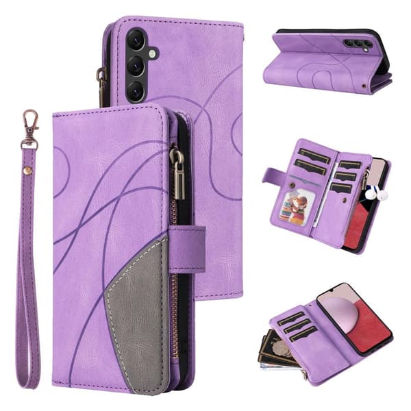 KT Multifunktion Series - 5 Til Samsung Galaxy A14 Telefontaske - Lilla Purple
