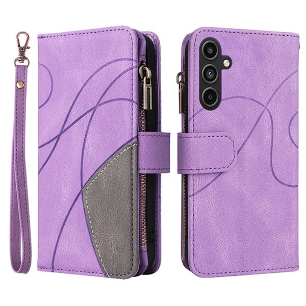 KT-monitoimisarja-5 Samsung Galaxy A15 -puhelinkotelolle Purple