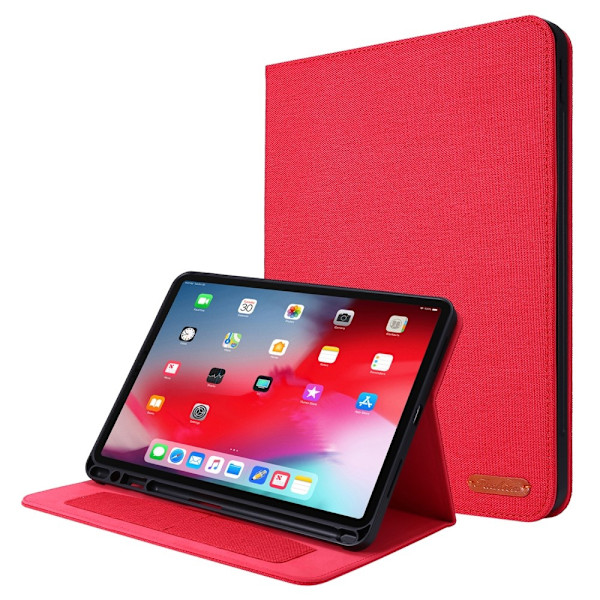 Til iPad Air 13 (2024) Tabletetui Dækstofstruktur Red