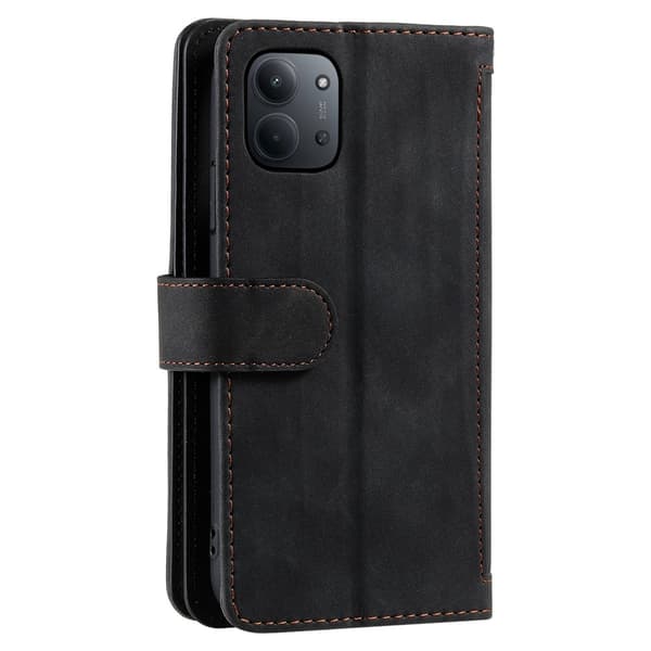 Til Xiaomi Redmi 15C Deksel med Glidelås og 9 Kortspor - Svart Black