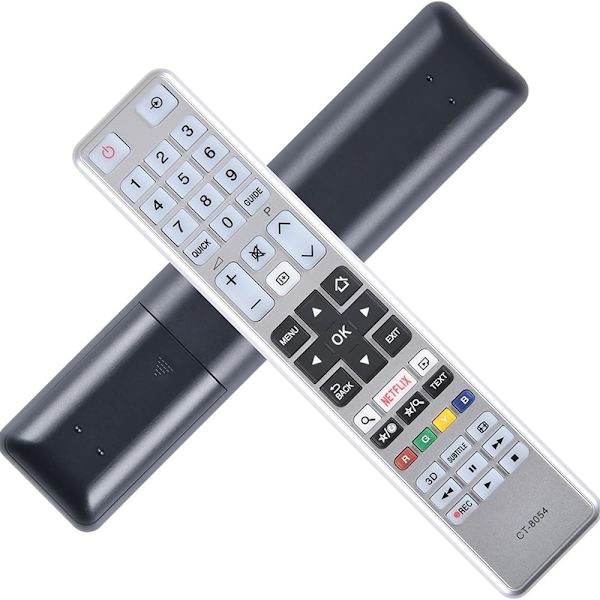 Fjernkontrollerstatning for CT-8054 For Toshiba TV Silver