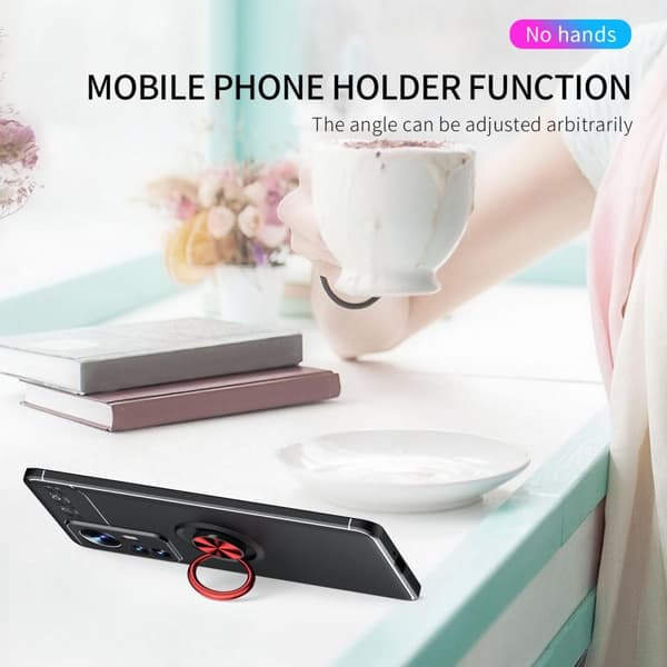 Xiaomi 12 Pro - deksel med fingerring og innebygd plate Black