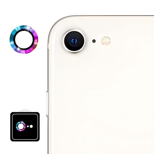För iPhone 17e / 16e Kameralinsskydd ENKAY Hat-Prince Metallring Linsfilm multifärg