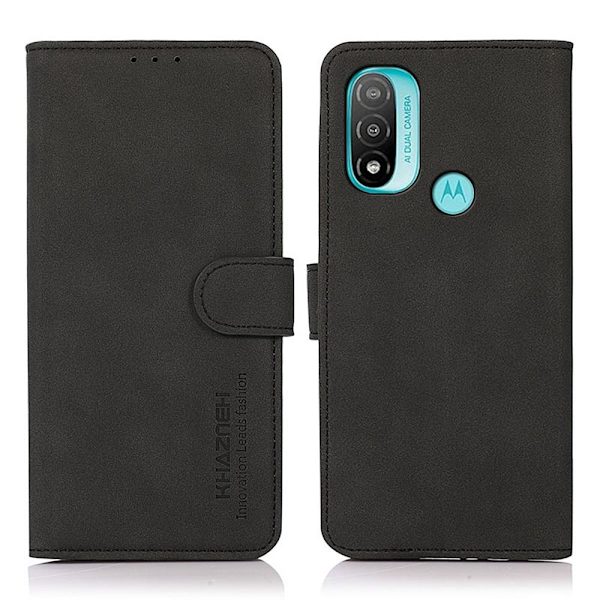KHAZNEH Retro tegnebog Motorola Moto E20/Moto E30/Moto E40 Black