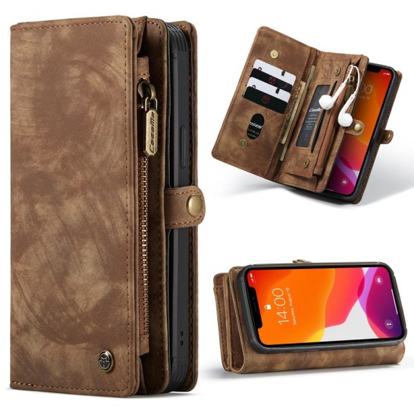 CASEME iPhone 12 / iPhone 12 Pro Retro plånboksfodral - Brun Brun