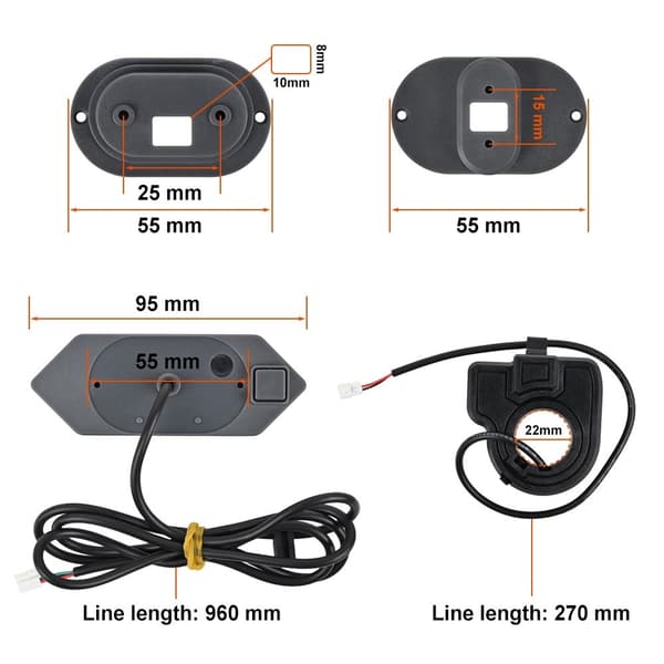 Til Xiaomi M365 Baglygte Blinklys LED Scooter Baglygte Red