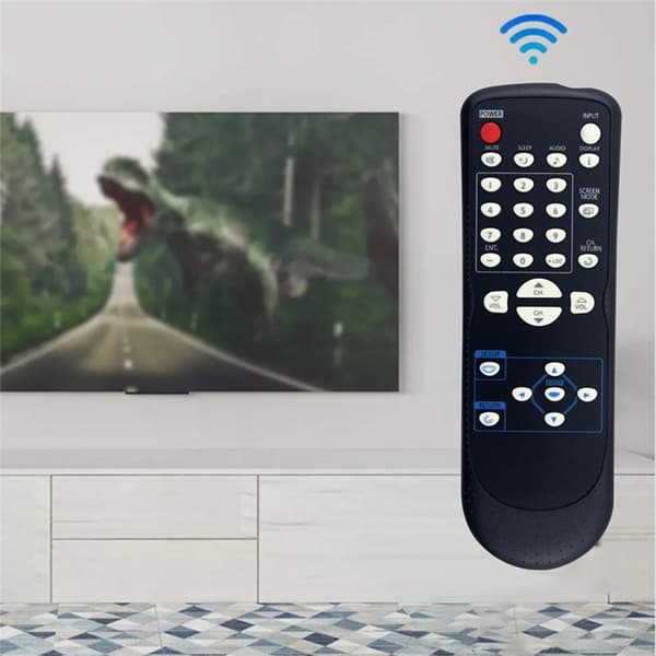 Fjernkontroll erstatning NF601UD for Emerson Sylvania TV (uten stemmefunksjon) Black