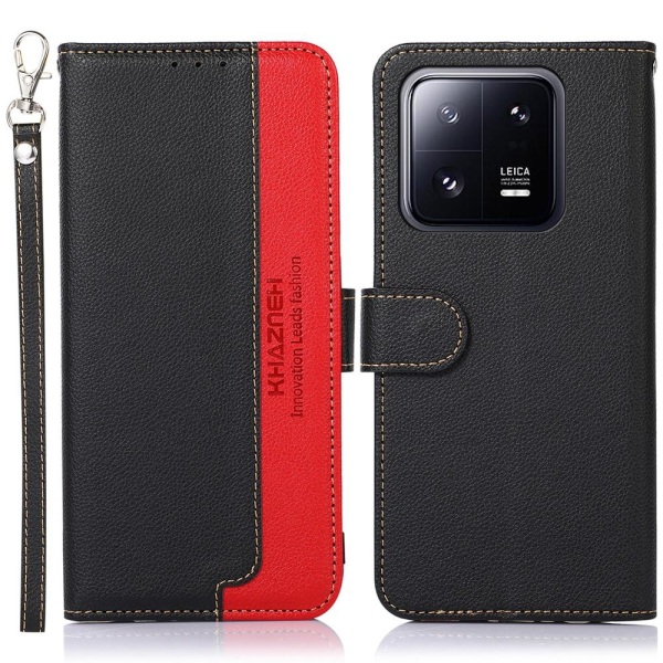 KHAZNEH Plånboksfodral till Xiaomi 13 Pro 5G - Svart/Röd Svart