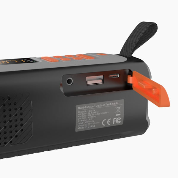 4500mAh nödradio AM/FM/SW Handvev Radio trådlös högtalare Svart
