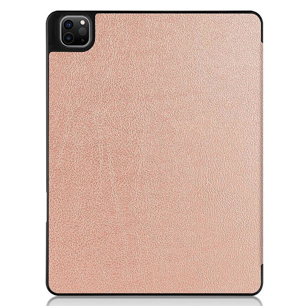 iPad 12.9" Pro 2021 kolmitaitettava tabletin kotelo - ruusukulta Pink gold