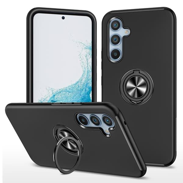 Samsung Galaxy A54 5G Hybrid skal med Finger Ring - Svart Svart