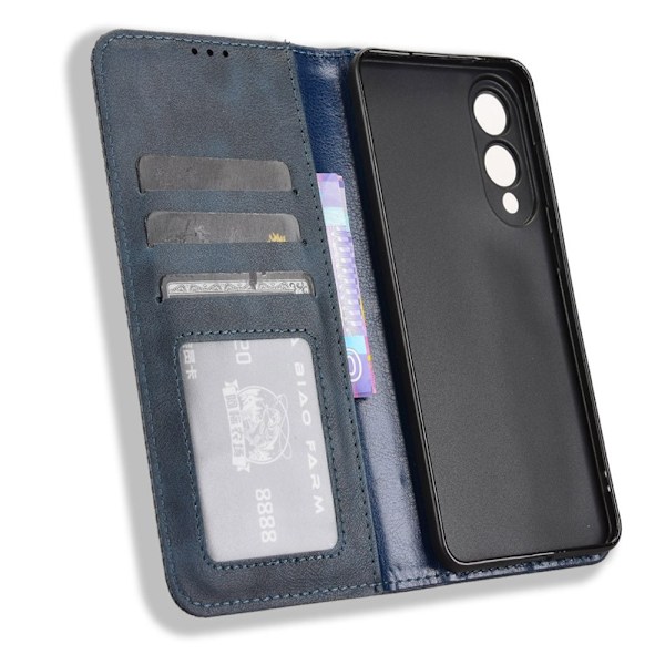 För Samsung Galaxy S25 Edge Plånboksfodral Exklusivt Blå