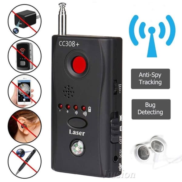 Anti-spion Kamera Detektor RF GSM Bug GPS Tracker Finder Detektor Buggdetektor Svart