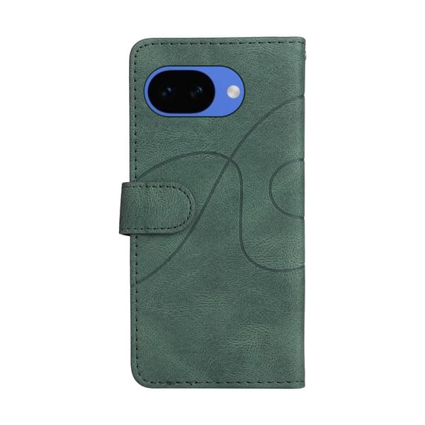 För Google Pixel 10a Plånboksfodral med Stativ Tvåfärgad Design - Grön Grön