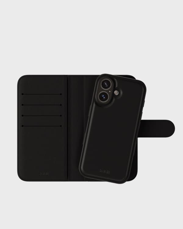 Wallet Case HOLDIT Magnet Fodral MagSafe Plus Skal till iPhone 16 Svart