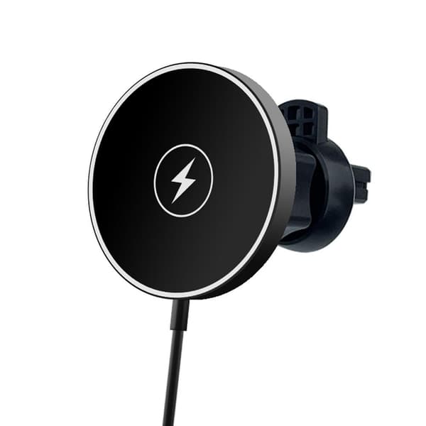 C12 15W bilmagnetisk trådløs oplader til iPhone 14/13/12 - serien Black