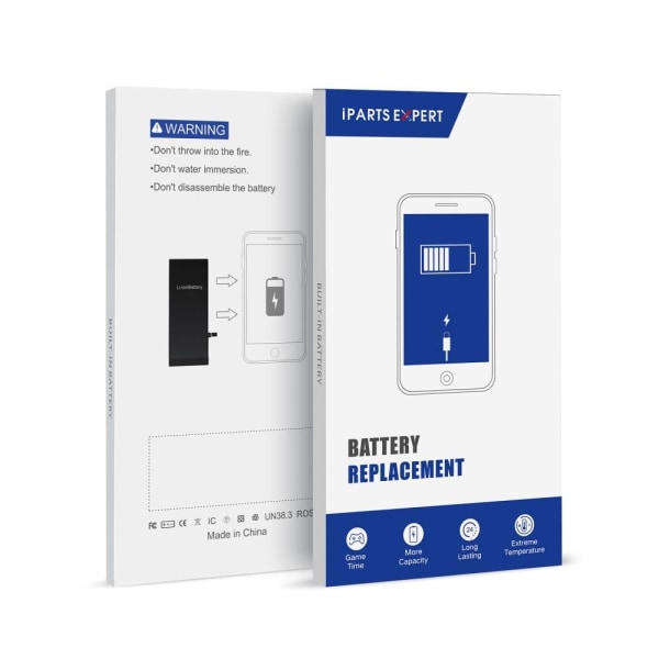 iPhone 6 Plus IPARTS EXPERT 3000mAh Batteri FCC/CE/RoSH Svart