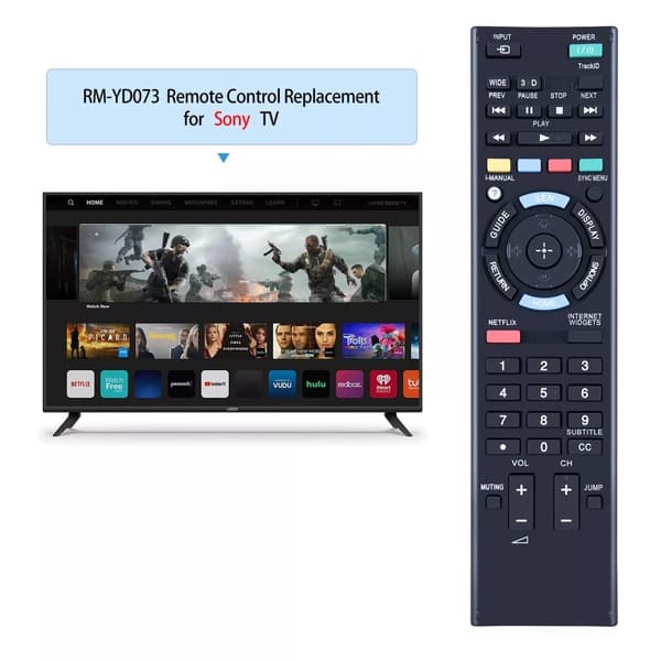 Fjärrkontroll Ersättning för RM-YD073 För Sony TV Svart