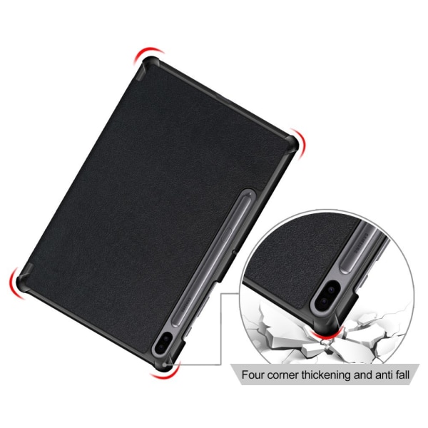 Tri-fold Stand Case for Samsung Galaxy Tab S6 - Black Black