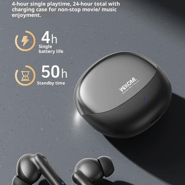 WEKOME WS-29 Trådløse Hovedtelefoner In-Ear Bluetooth Kinkong 10 mm Driver - Sort Black