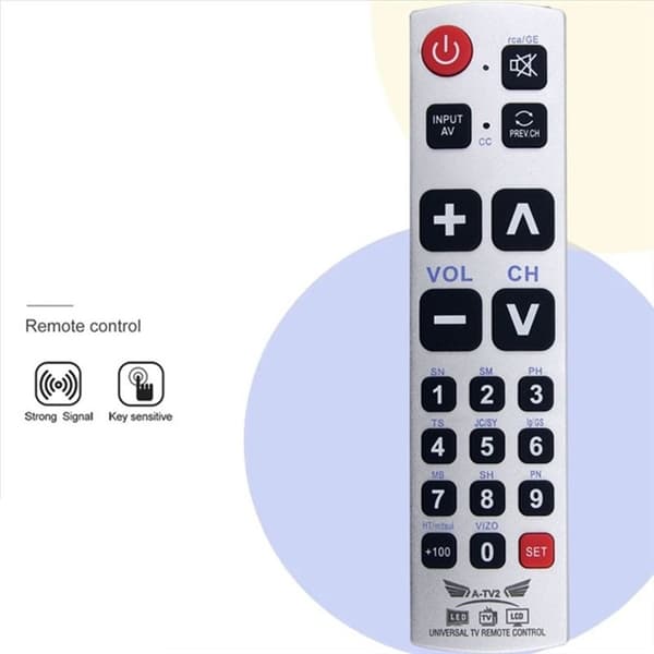 TV fjärrkontroll Ersättning Universal Philips / Panasonic / Samsung / LG / Sharp grå
